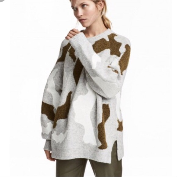 H&M Sweaters - H&M Jacquard Camo Sweater